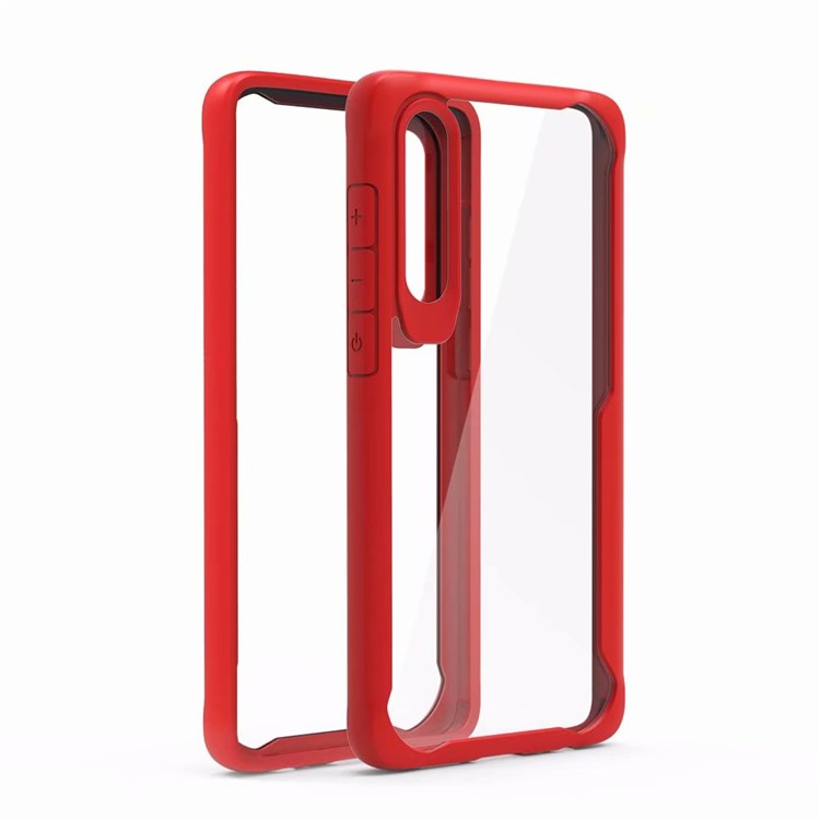 Shock Absorption PC + TPU Hybrid Cell Phone Case for Huawei P30 - Red-1