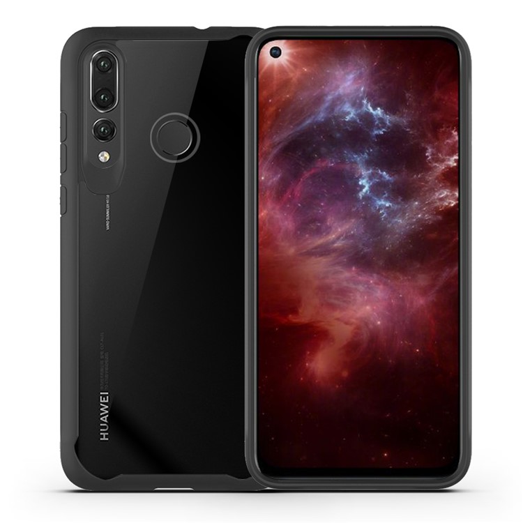 Shock-resistant PC + TPU Hybrid Phone Case Cover for Huawei nova 4 - Black-1