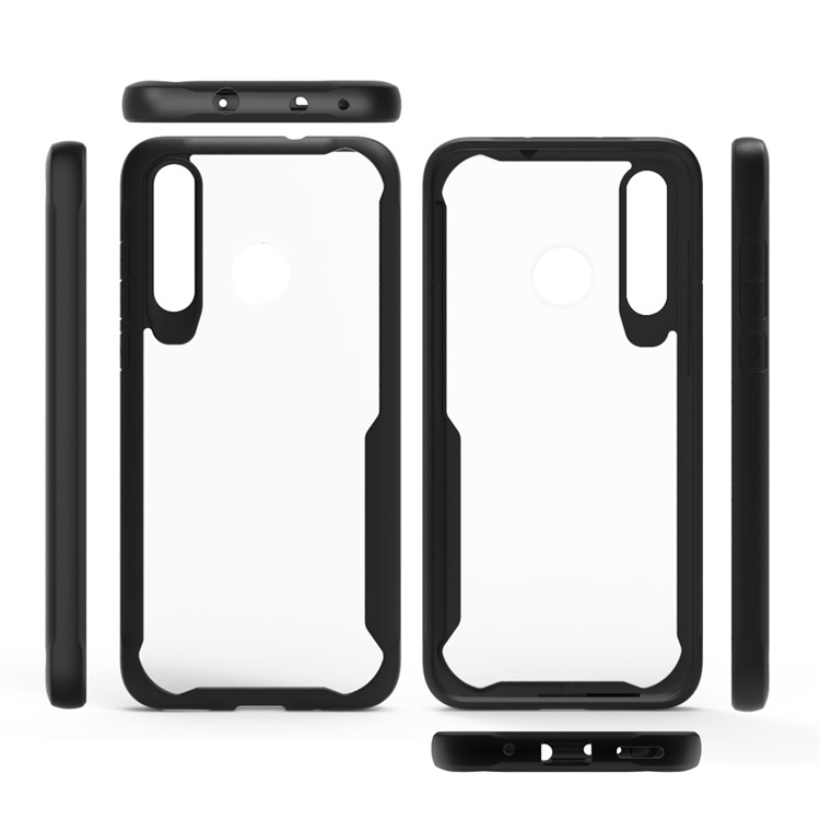 Shock-resistant PC + TPU Hybrid Phone Case Cover for Huawei nova 4 - Black-7