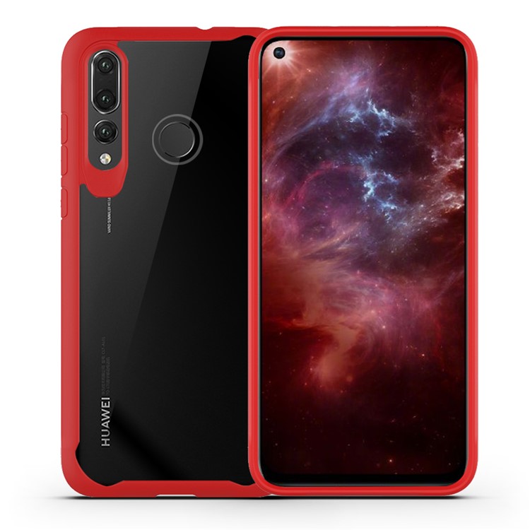 Shock-resistant PC + TPU Hybrid Phone Case Cover for Huawei nova 4 - Red-1