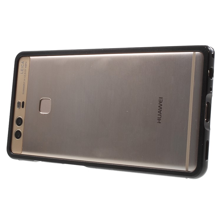 Aluminium Alloy Bumper for Huawei P9 with Hippocampal Buckle - Black-3