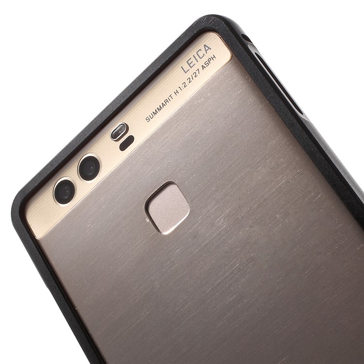 Aluminium Alloy Bumper for Huawei P9 with Hippocampal Buckle - Black-6