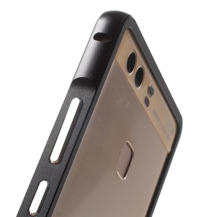 Aluminium Alloy Bumper for Huawei P9 with Hippocampal Buckle - Black-7