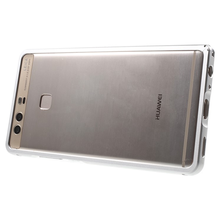 Aluminium Alloy Bumper for Huawei P9 with Hippocampal Buckle - Silver-3