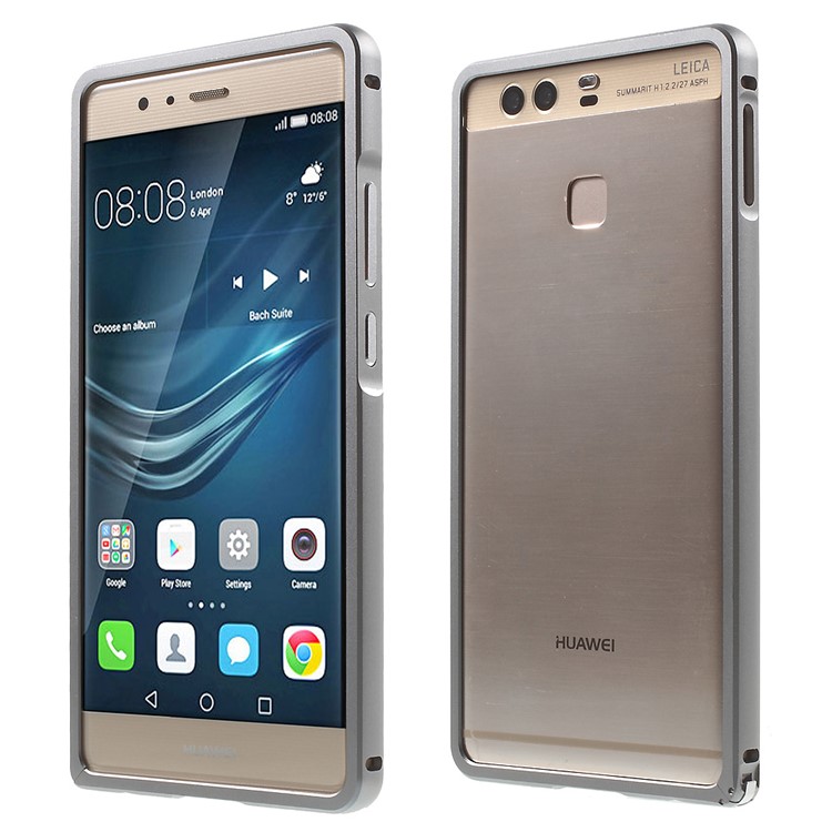 Aluminium Alloy Frame for Huawei P9 with Hippocampal Buckle - Grey-1