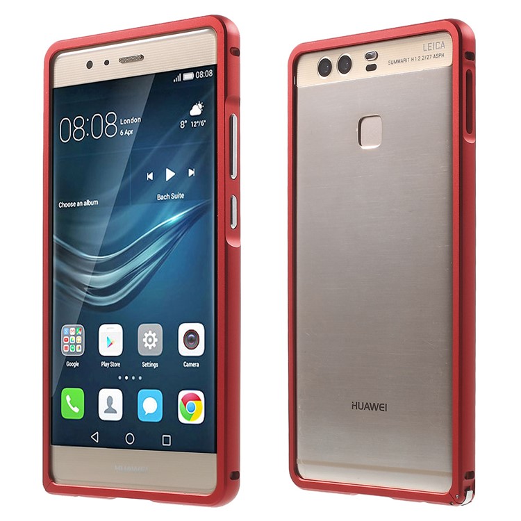 Aluminium Alloy Frame for Huawei P9 with Hippocampal Buckle - Red-1