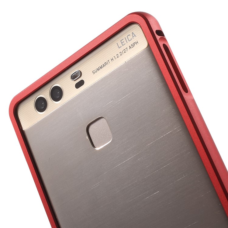 Aluminium Alloy Frame for Huawei P9 with Hippocampal Buckle - Red-6