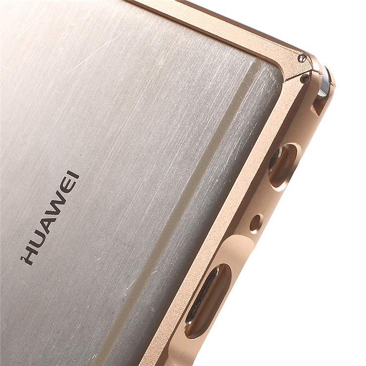 Aluminium Alloy Bumper for Huawei P9 with Hippocampal Buckle - Rose Gold-5