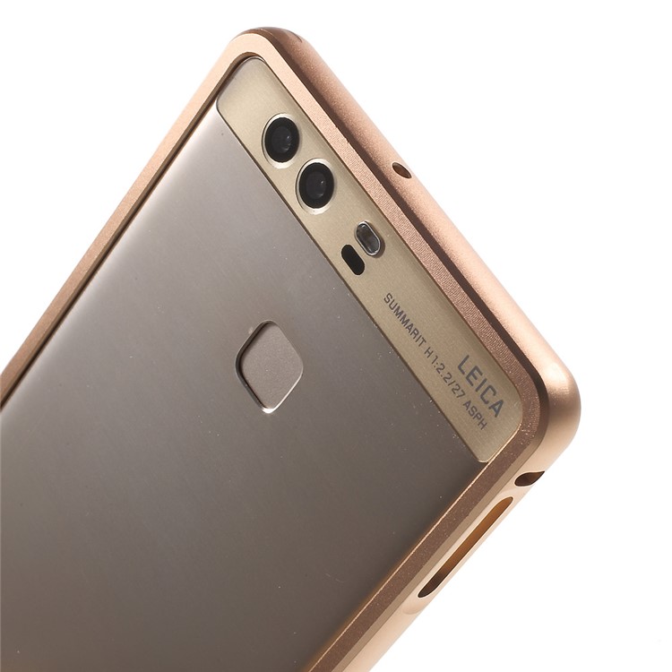 Aluminium Alloy Bumper for Huawei P9 with Hippocampal Buckle - Rose Gold-6