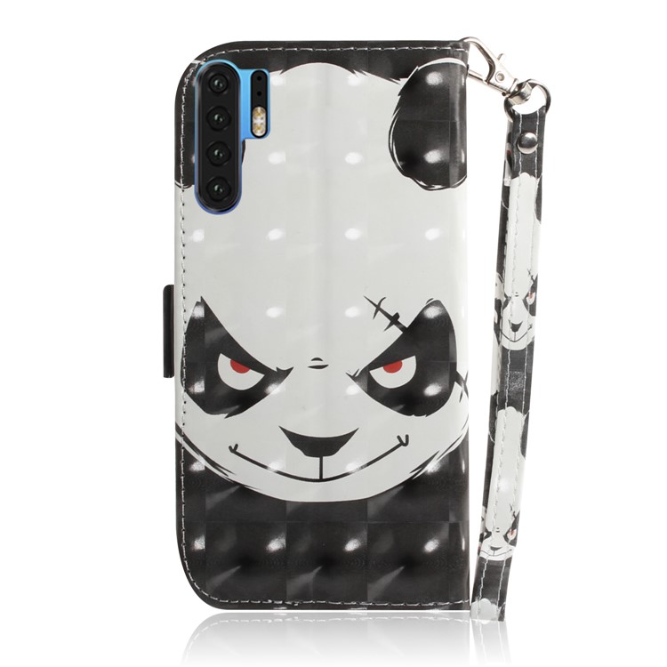 Pattern Printing Light Spot Decor Leather Wallet Case for Huawei P30 Pro - Panda Pattern-3