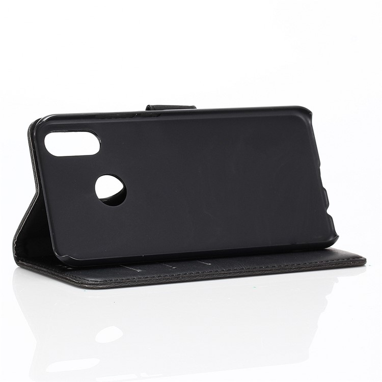 Crazy Horse Vintage Leather Wallet Stand Cover for Huawei Nova Lite 3 - Black-3