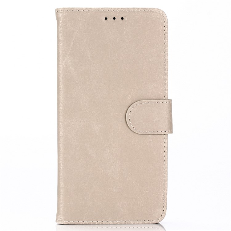 Crazy Horse Vintage Leather Wallet Stand Cover for Huawei Nova Lite 3 - Grey-1