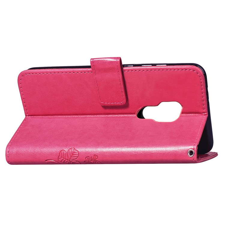 HAT PRINCE Imprinted Clover Leather Wallet Case for Huawei Mate 20 - Rose-6