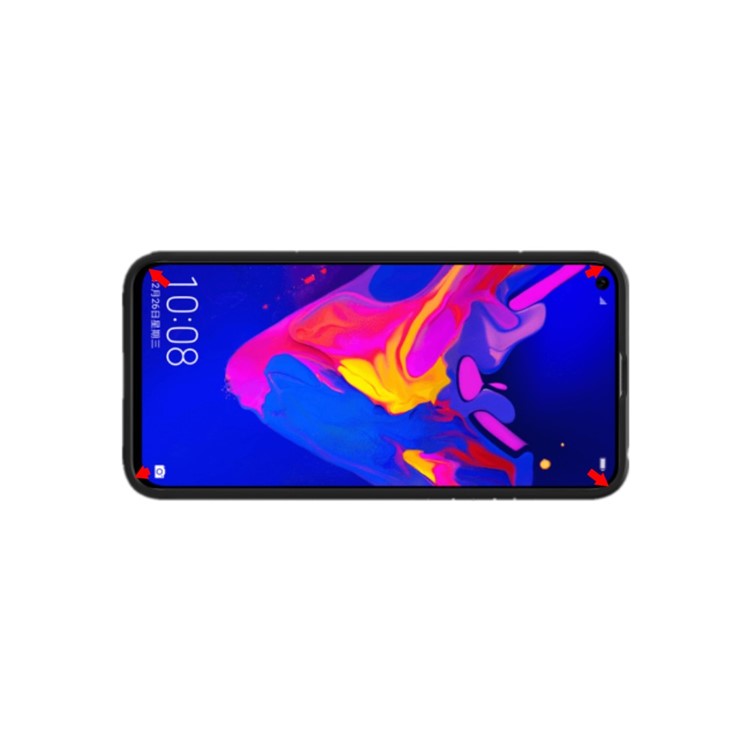 Shock-resistant PC + TPU Hybrid Back Shell for Huawei Honor View 20/V20 - Black-6