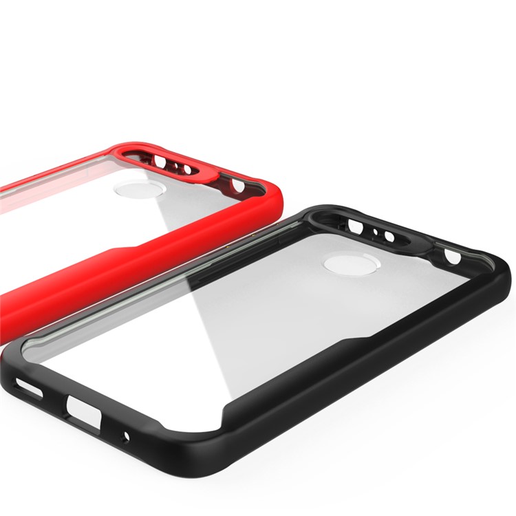 Shock-resistant PC + TPU Hybrid Back Shell for Huawei Honor View 20/V20 - Red-2
