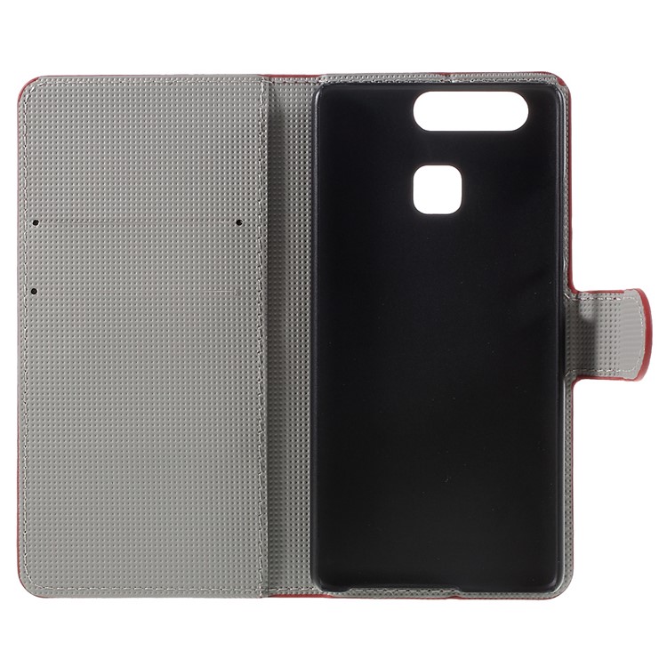 Wallet Stand Faux Leather Shell Case for Huawei P9 - Retro UK Flag-7