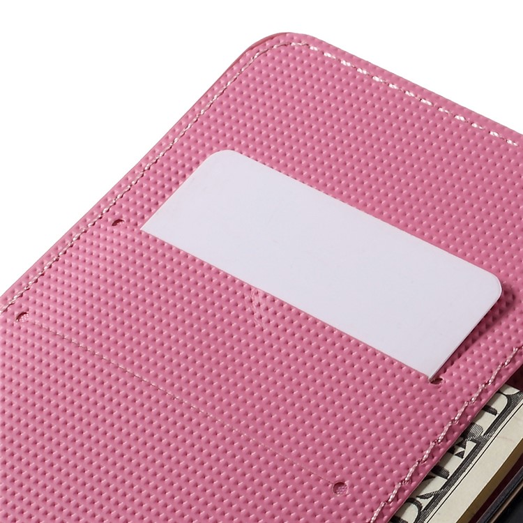Wallet Stand Leather Flip Cover Case para Huawei P9 - Flor de ameixa-8