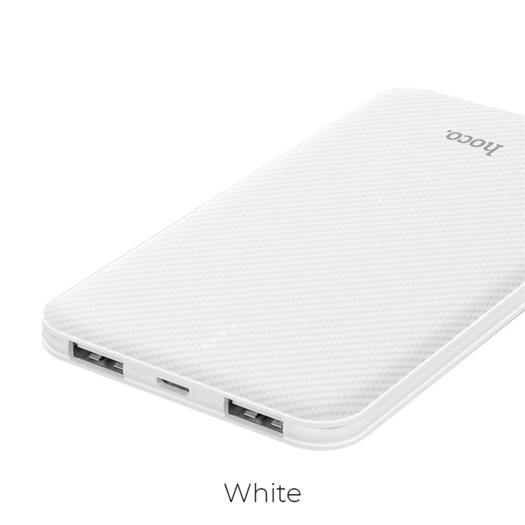HOCO B37 Dauerhafte Mobile Energiebank 5000mah Dual-USB-LED-Pegelanzeige - Weiß-2