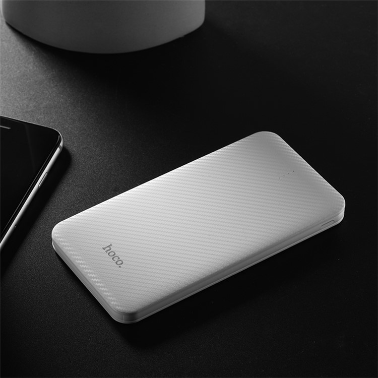 HOCO B37 Dauerhafte Mobile Energiebank 5000mah Dual-USB-LED-Pegelanzeige - Weiß-3