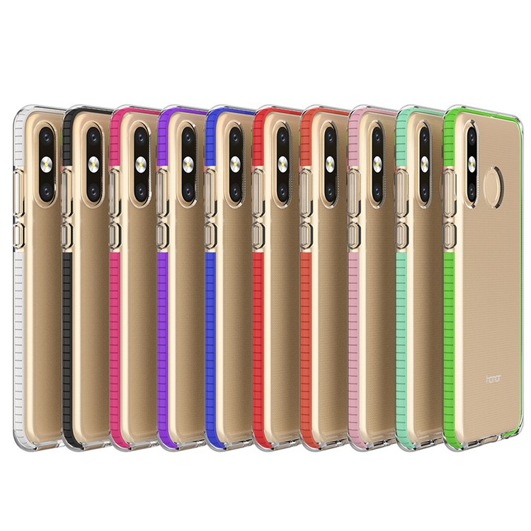 For Huawei P30 Lite Dual-color Shock-resistant TPE TPU Hybrid Phone Case - Green-5