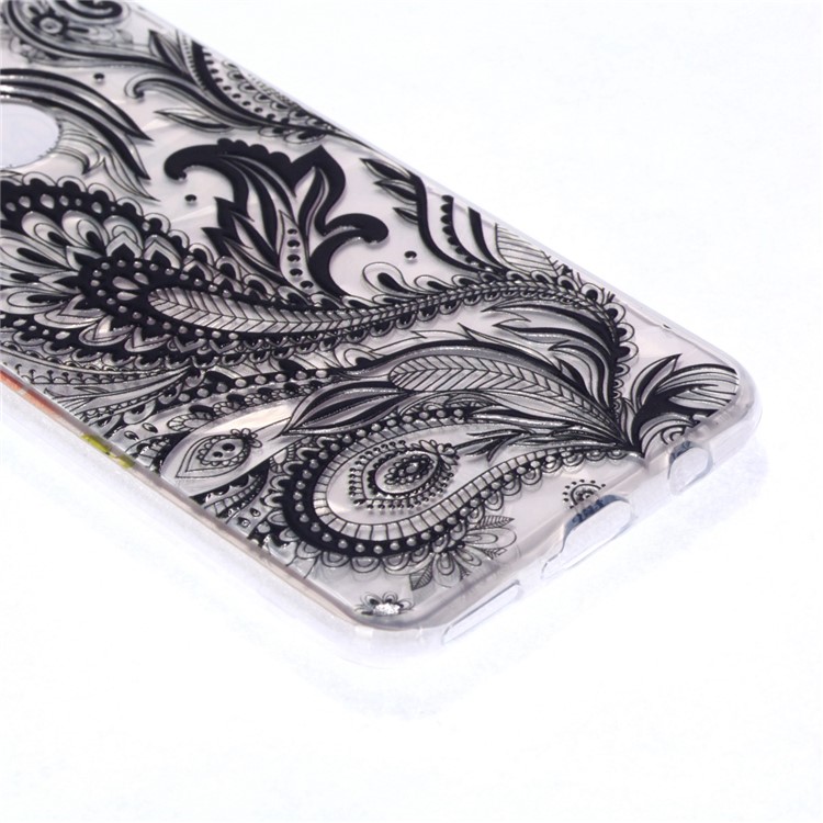 Embossed Pattern 3D Diamond Surface TPU Back Cover Case for Huawei P30 Lite - Paisley Pattern-3