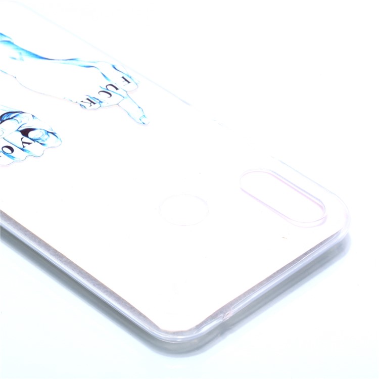 Pattern Printing Soft TPU Back Phone Case for Huawei P30 Lite/nova 4e/P30 Lite New Edition - Fuck You Gesture-3