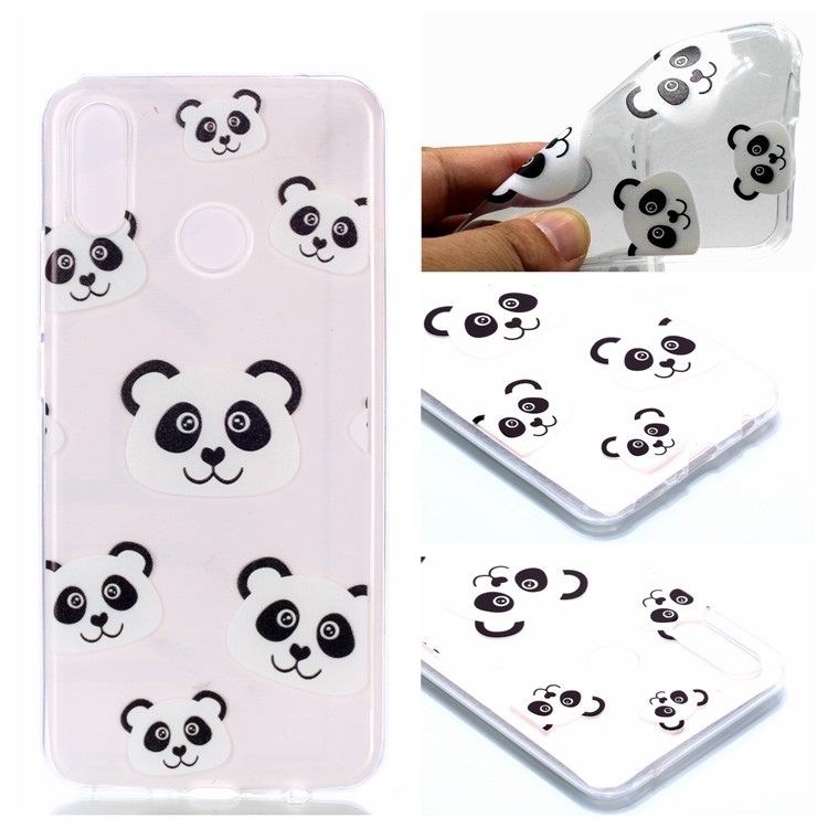 Pattern Printing Soft TPU Back Phone Case for Huawei P30 Lite/nova 4e/P30 Lite New Edition - Panda-1