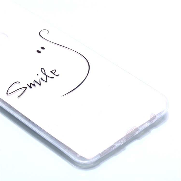 Pattern Printing Soft TPU Back Phone Case for Huawei P30 Lite/nova 4e/P30 Lite New Edition - Smile-3