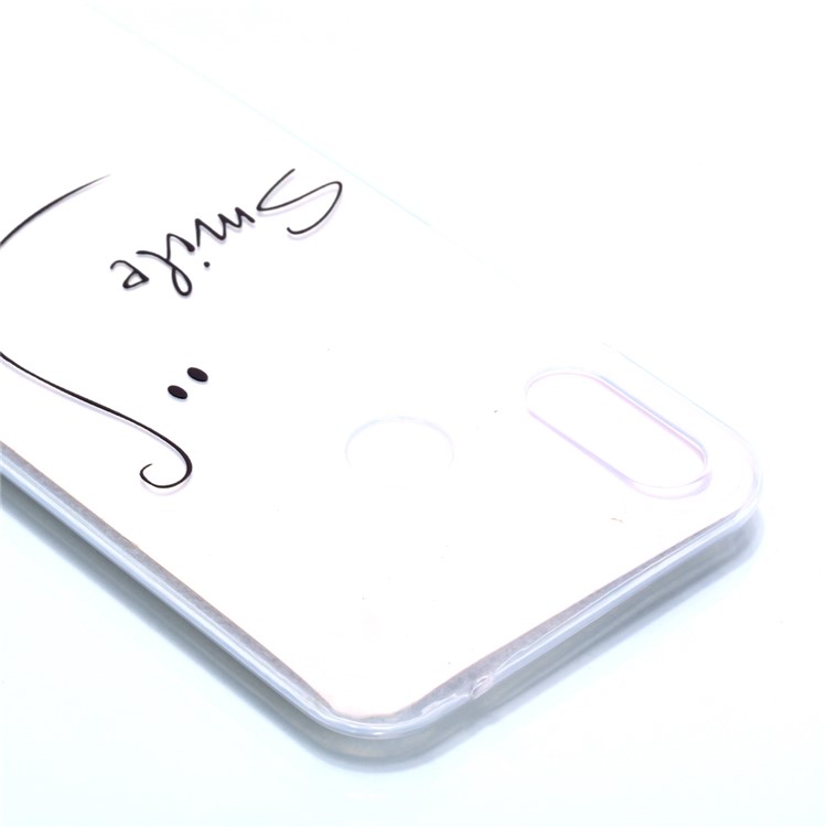 Pattern Printing Soft TPU Back Phone Case for Huawei P30 Lite/nova 4e/P30 Lite New Edition - Smile-4