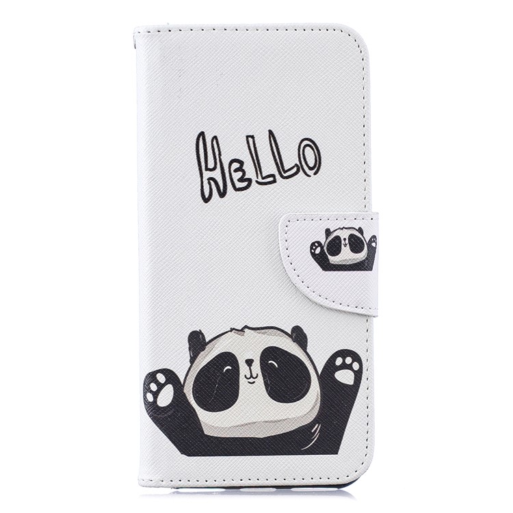 Pattern Printing Wallet Leather Stand Case for Huawei Honor 8A - Cute Panda-2