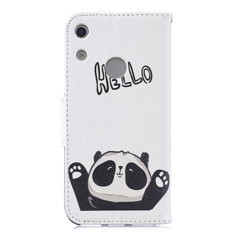 Pattern Printing Wallet Leather Stand Case for Huawei Honor 8A - Cute Panda-3