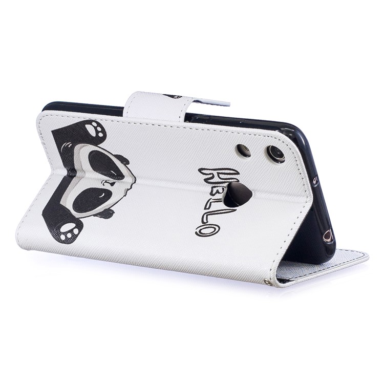 Pattern Printing Wallet Leather Stand Case for Huawei Honor 8A - Cute Panda-5