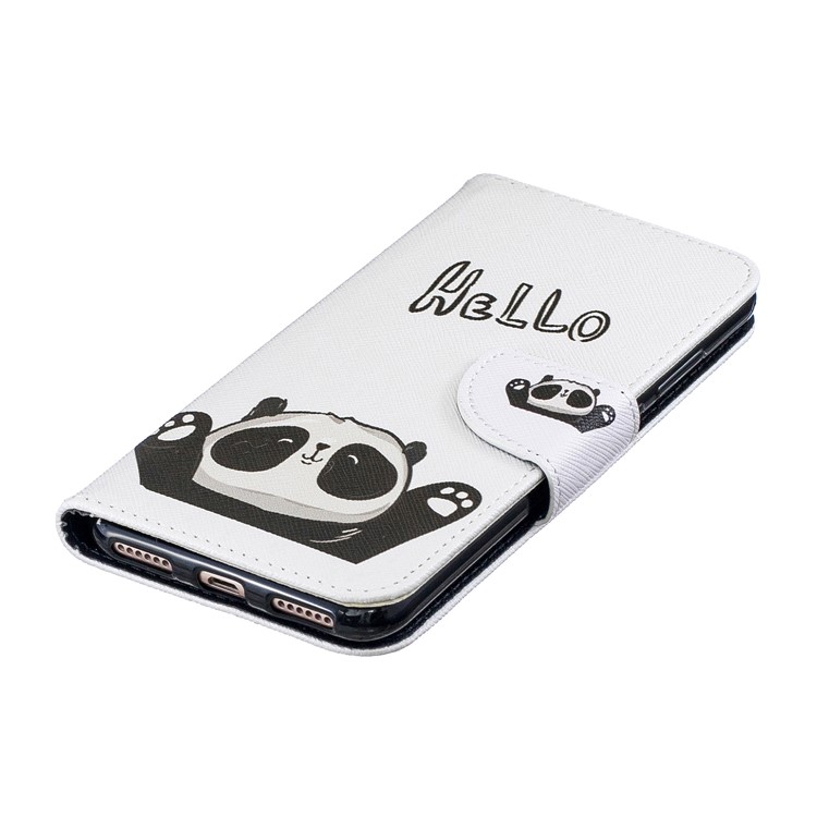 Pattern Printing Wallet Leather Stand Case for Huawei Honor 8A - Cute Panda-7