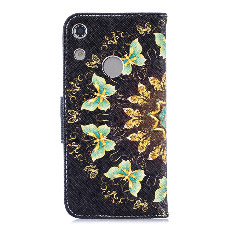Pattern Printing Wallet Leather Stand Case for Huawei Honor 8A - Colorized Butterfly-3