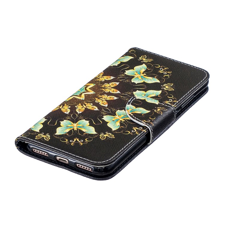 Pattern Printing Wallet Leather Stand Case for Huawei Honor 8A - Colorized Butterfly-7