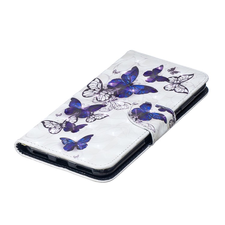 Pattern Printing Light Spot Decor Leather Wallet Case for Huawei Y7 (2019) - Beautiful Butterfly-7