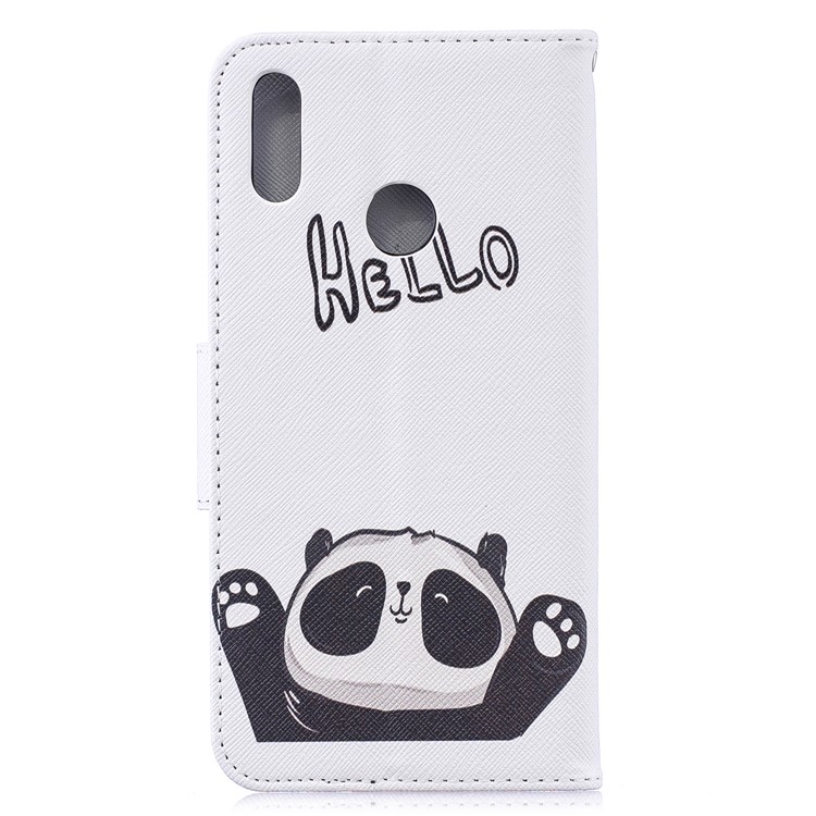 Pattern Printing Wallet Leather Stand Case for Huawei Y7 (2019) - Cute Panda-3