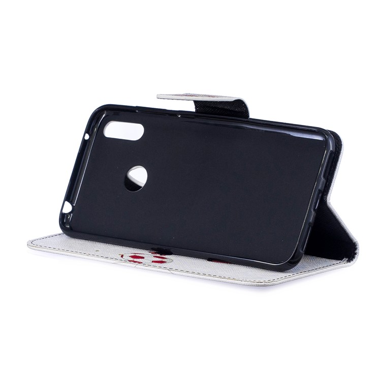 Pattern Printing Wallet Leather Stand Case for Huawei Y7 (2019) - Panda Playing Football-6