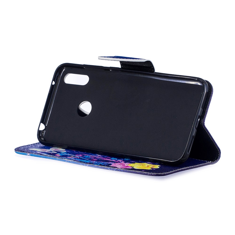 Pattern Printing Leather Wallet Case for Huawei Y7 (2019) - Elegant Butterflies-6
