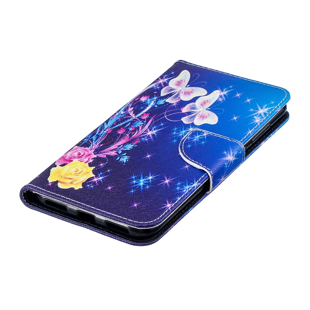 Pattern Printing Leather Wallet Case for Huawei Y7 (2019) - Elegant Butterflies-7