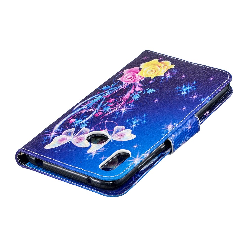 Pattern Printing Leather Wallet Case for Huawei Y7 (2019) - Elegant Butterflies-8
