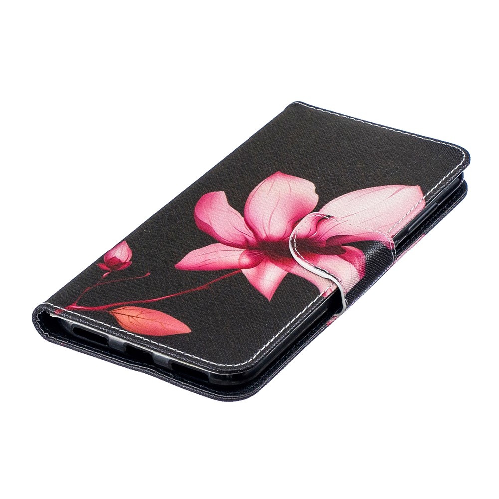 Шаблон Для Печати Кожаный Чехол Для Кошелька Huawei Y7 (2019) - Цветочный Узор-7