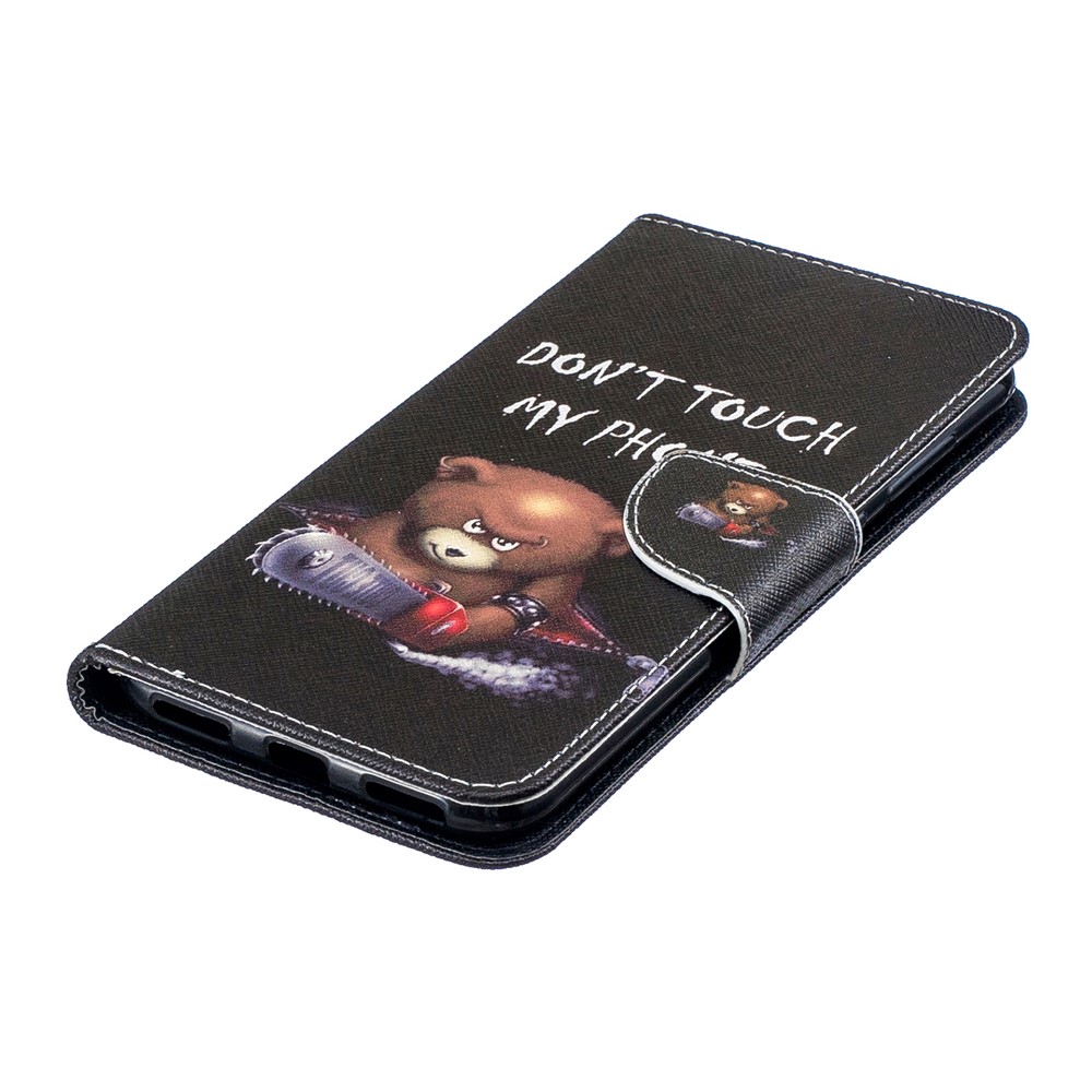 Padrão De Impressão PU Carteira De Couro Carteira De Telefone Para Huawei Y7 (2019) - Urso E Seus Avisos-7