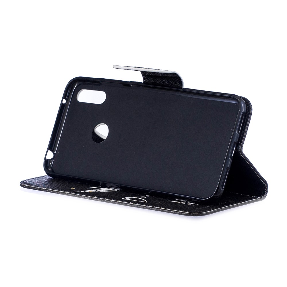 Pattern Printing PU Leather Wallet Phone Case for Huawei Y7 (2019) - Do not Touch My Phone-6