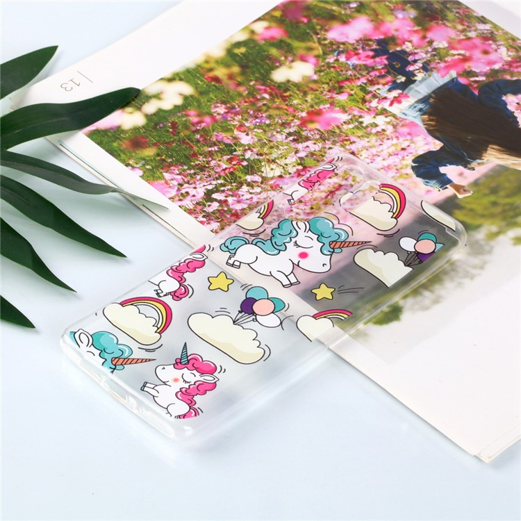 Soft Case for Huawei P30 Pro Pattern Printing TPU Back Cover - Cloud and Unicorns-6