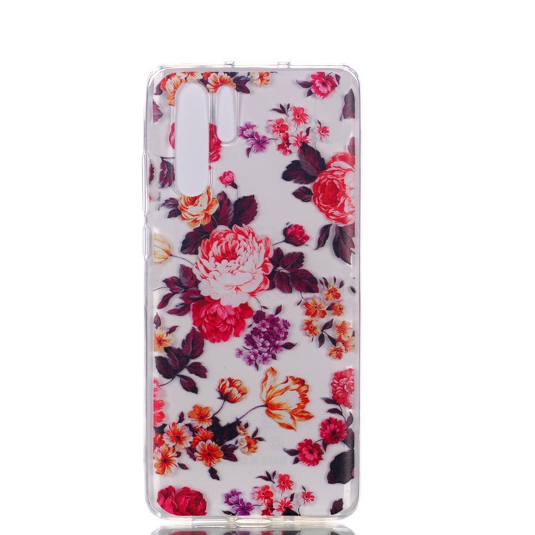 Soft Case for Huawei P30 Pro Pattern Printing TPU Back Cover - Blooming Flowers-5