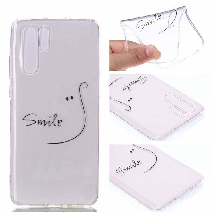 Soft Case for Huawei P30 Pro Pattern Printing TPU Back Cover - Smile-1
