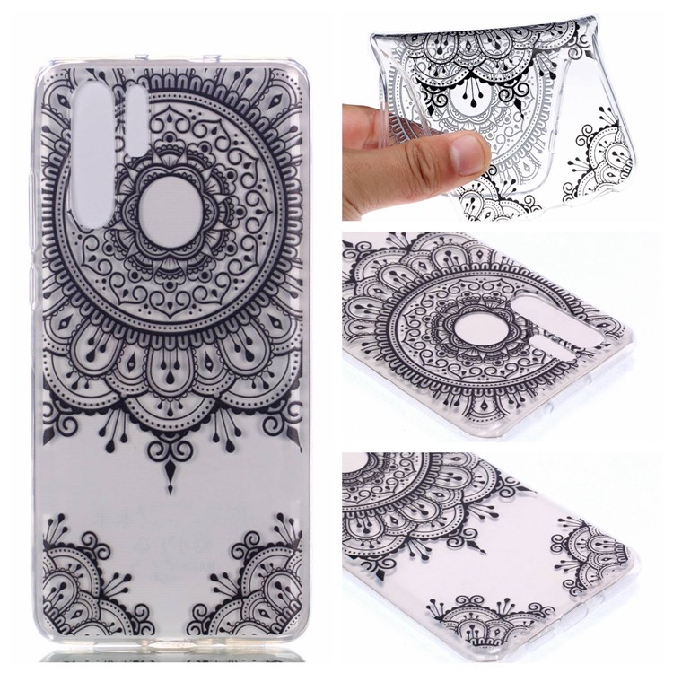 Soft Case for Huawei P30 Pro Pattern Printing TPU Back Cover - Lace Flower-1