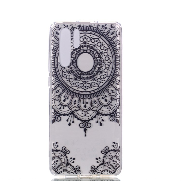 Soft Case for Huawei P30 Pro Pattern Printing TPU Back Cover - Lace Flower-5