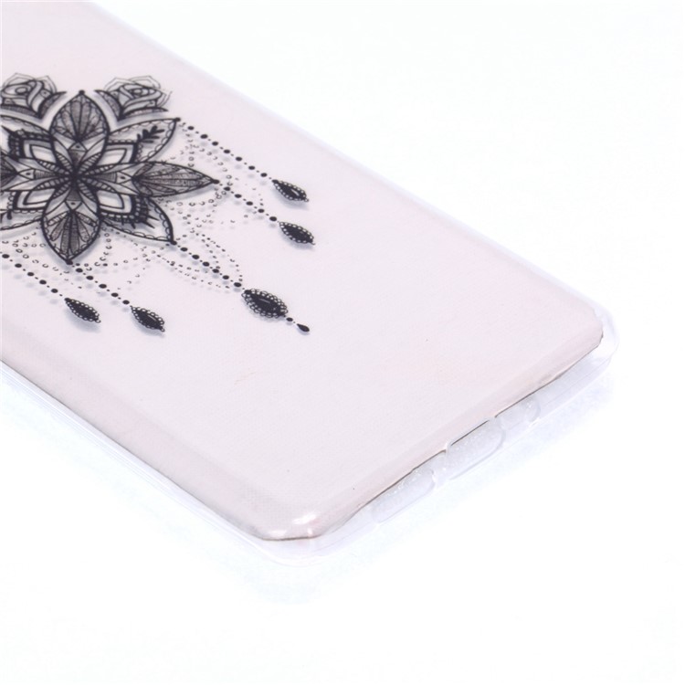 Soft Case for Huawei P30 Pro Pattern Printing TPU Back Cover - Black Flower-3